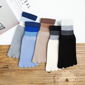 Men's Gradient Three-Color Top Toe Socks
