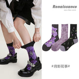 Renaissance Fashionable Socks--Moon Shadow