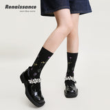 Renaissance Fashionable Socks--Moon Shadow