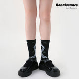 Renaissance Fashionable Socks--Dark Silver Yarn
