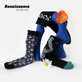 Renaissance Fashionable Socks--Dark Silver Yarn