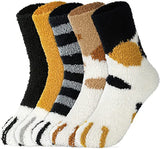 5 Pairs Fuzzy Socks- Cute Fuzzy Socks Fluffy Socks Soft Cat Socks Animal Socks Cozy Socks Winter Slipper Socks