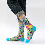 New Arrival Chic Personalized Flowers Printed Slogan Series Socks
