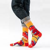 Autumn Winter New Long Tube Happy Socks Colorful Personality Abstract Painted Socks