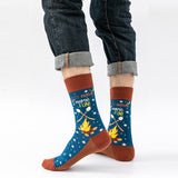 Autumn Winter New Long Tube Happy Socks Colorful Personality Abstract Painted Socks