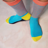Color Stripe Stitching Socks