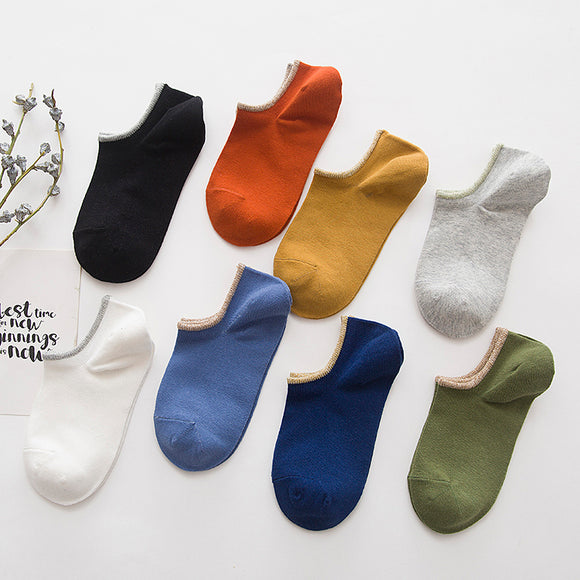 Japanese Pure Color Cotton Socks
