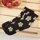 Sweet sunflower smiley face matching color tube stockings