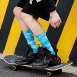 JSD Tie-Dye Alien and UFO Unisex Socks