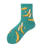Fruit and Cat Girl Socks
