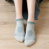 Bright color Round spot Low Socks