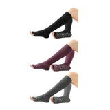 Solid color Open toes Knee-length Yoga Socks