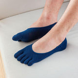Men's Invisible Solid Color Toe Socks
