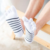 Men's Invisible Stripe Toe Socks