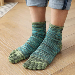 Men's Blurred Line Toe Socks