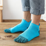 Men's Short Heel Double Color Toe Socks