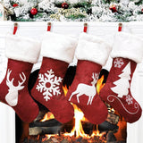 Christmas Decoration Socks Deer Pattern（4PCS）