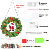 Glow Christmas DIY Diamond Painting-Santa wreaths